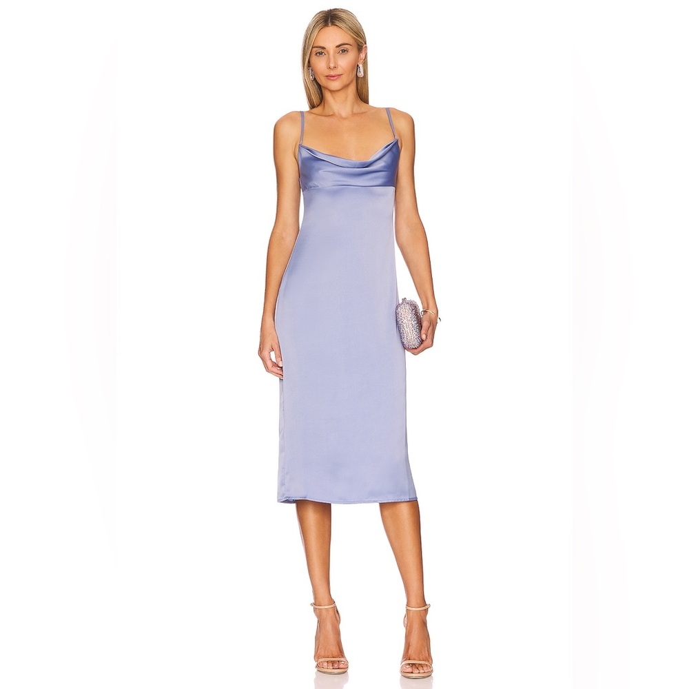 WeWoreWhat Cowl Midi Dress in Slate Blue size Small. New with tag